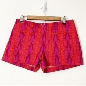 Gap Tribal Print Mid Rise Shorts Size 0 purple/orange
